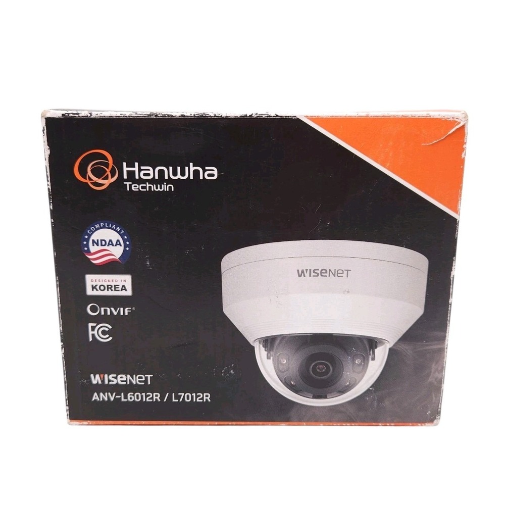 Hanwha Techwin Wisenet ANV-L6012R 2MP PoE Dome Security Camera NDAA Compliant